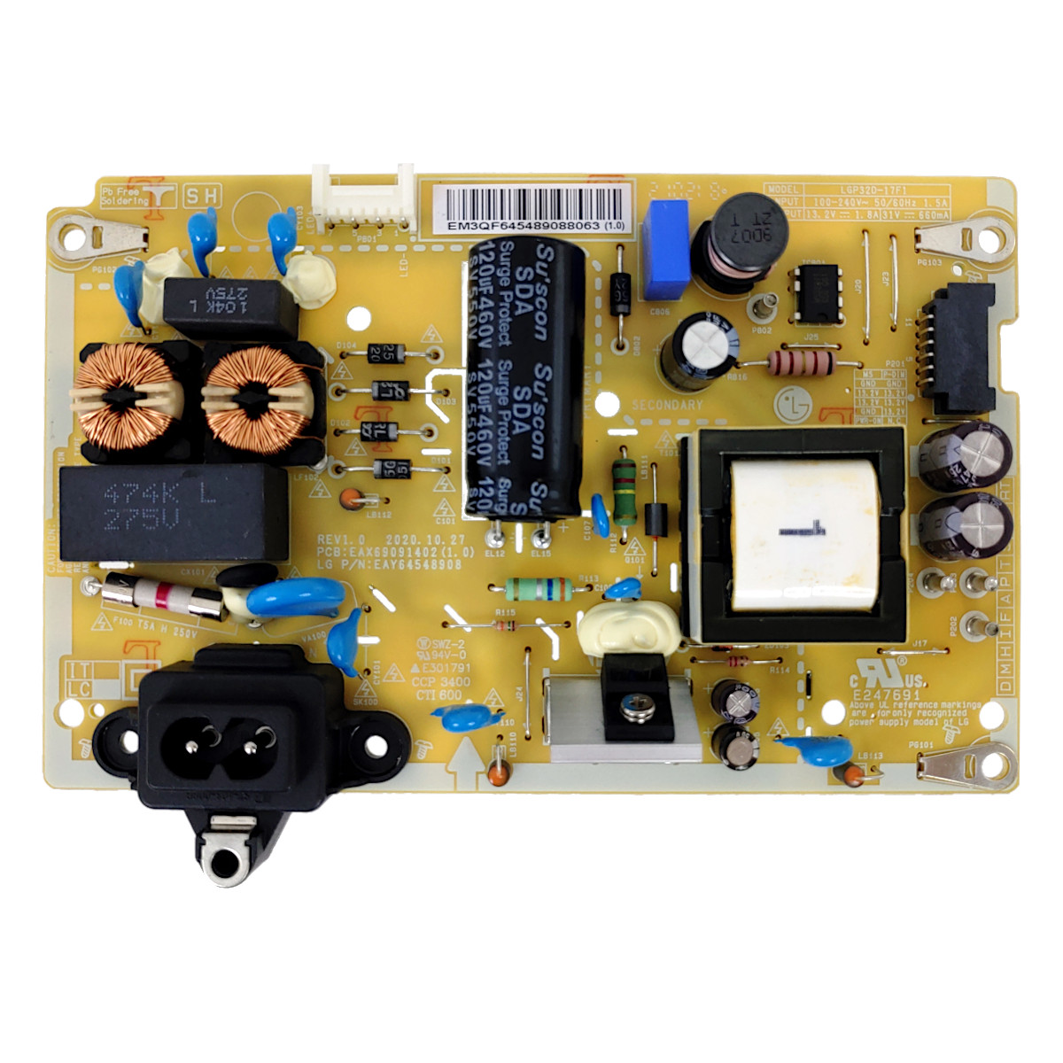 Placa Fonte EAY64548908 EAY64548902 TV LG 32LK610BPSA 32LK615BPSB 32LT330HBSB