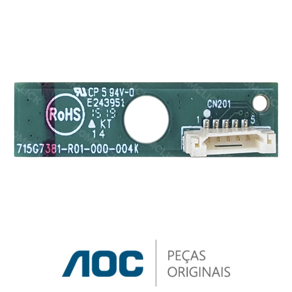 Placa IR / Receptora do Controle 715G7381-R01-000-004K TV AOC LE48D1452