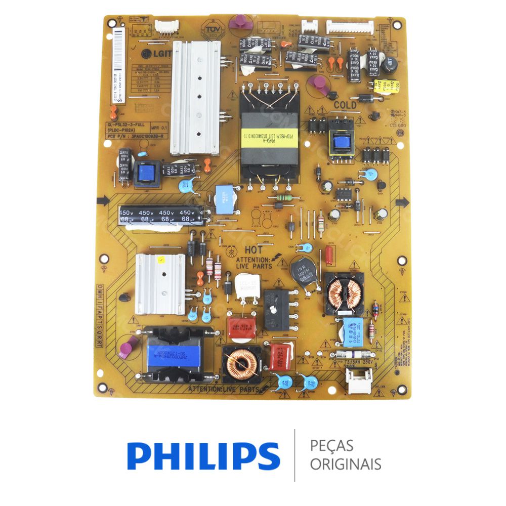Placa PCI Fonte PLDC-P102A para TV Philips 32PFL5007G/78