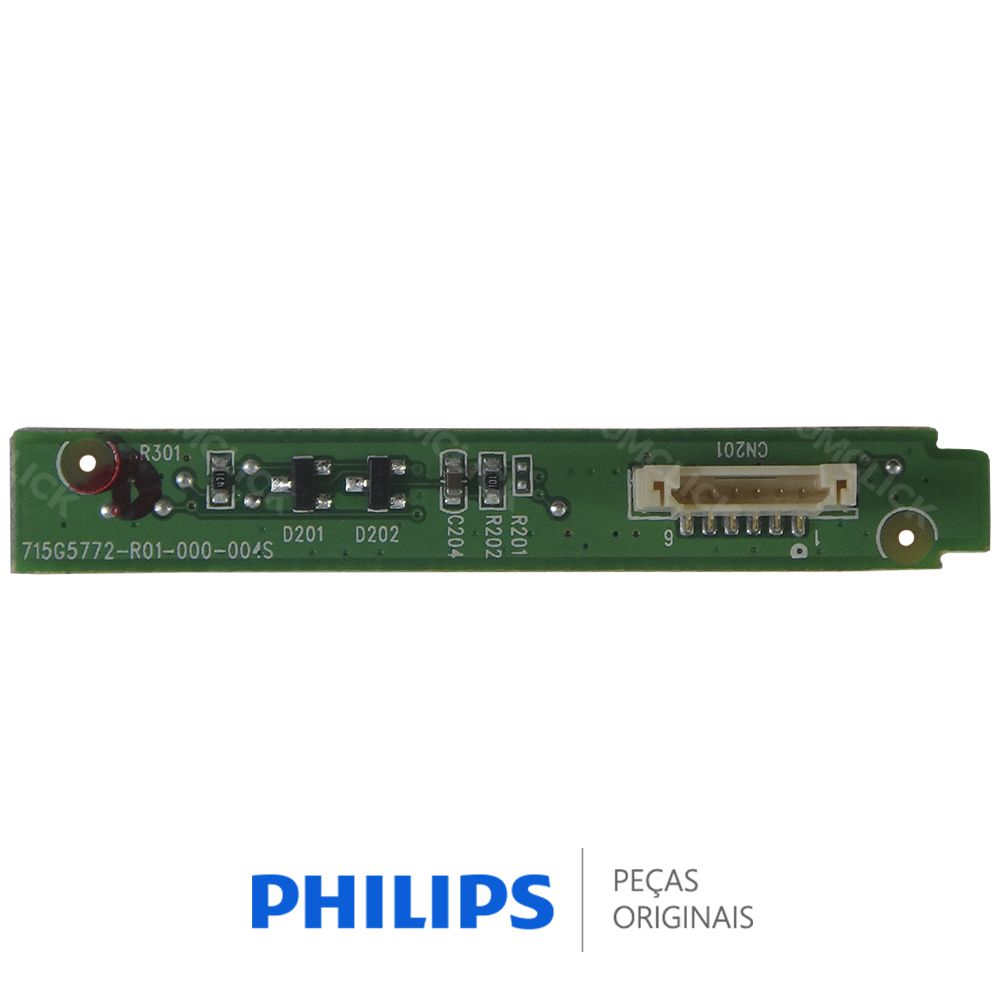 Placa PCI IR / Receptora do Controle Remoto para TV Philips 32PFL3018D, 42PFL3008D, 46PFL3008D