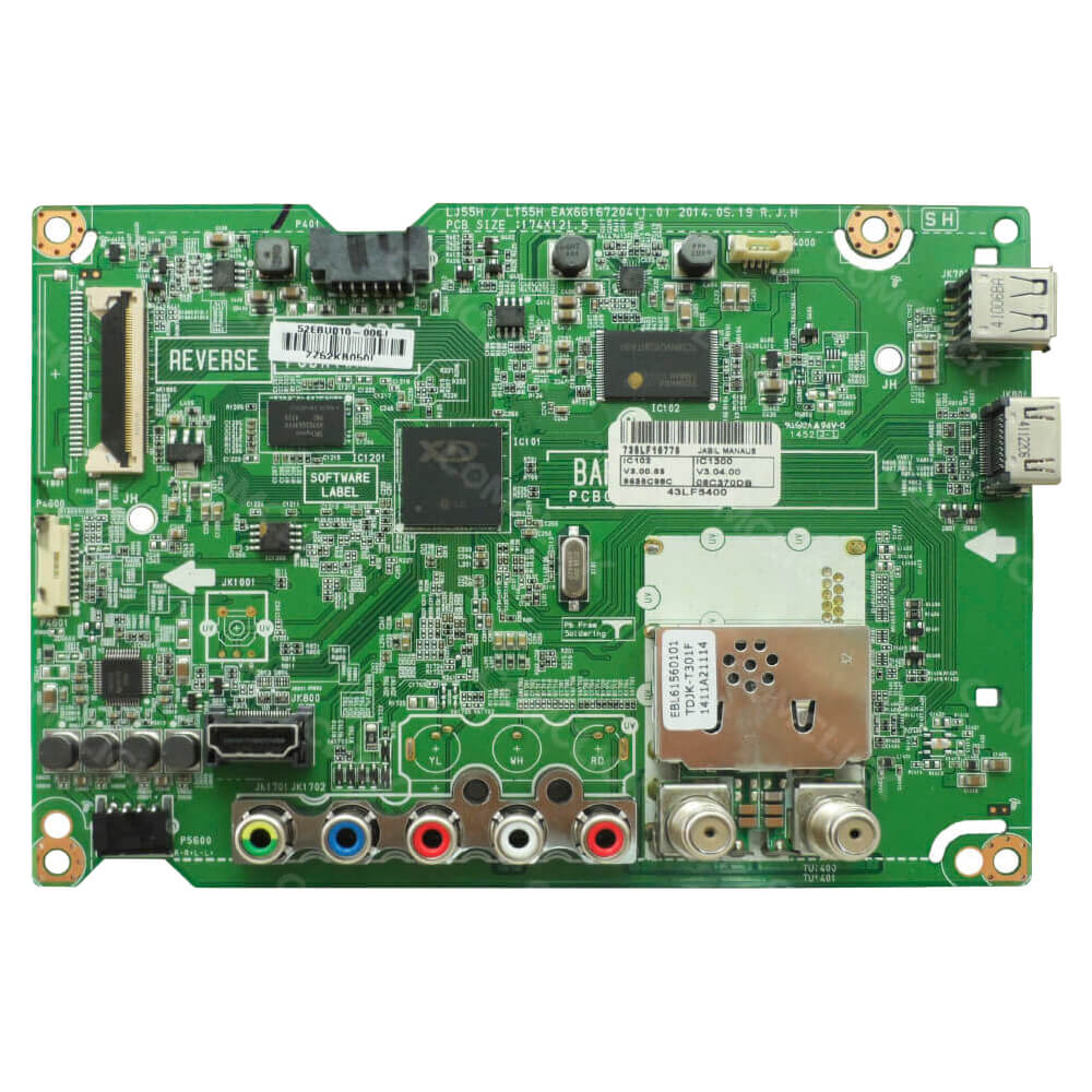 Placa Principal EAX66167204 / EBT63734412 / EBU63188104 TV LG 43LF5400, 43LF5410