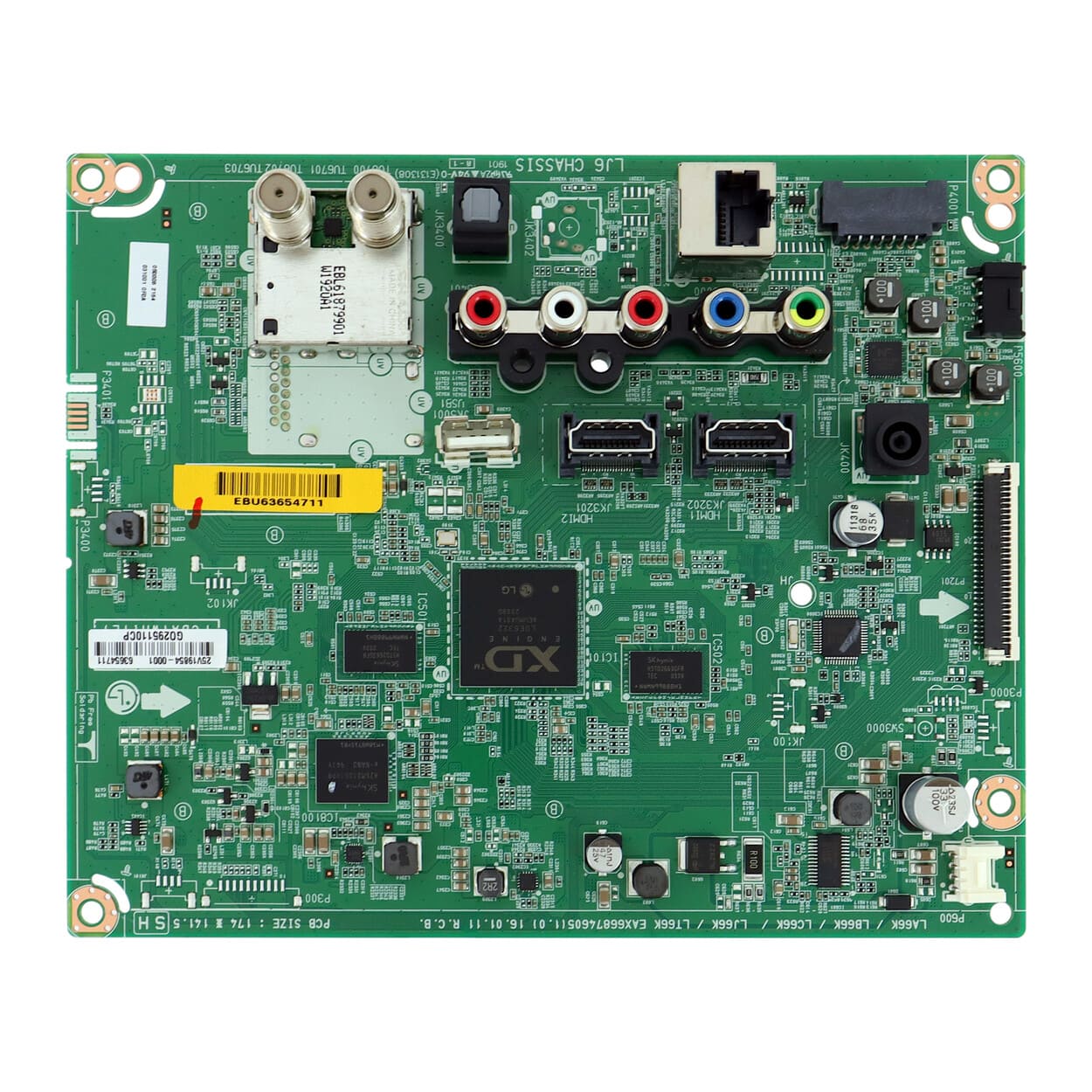 Placa Principal EAX66874605 / EBU63654743 / EBU63745634 TV LG 32LH570B, 32LH560B