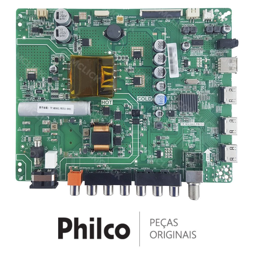 Placa Principal MS3663.PB751 TV Philco PTV39N87D