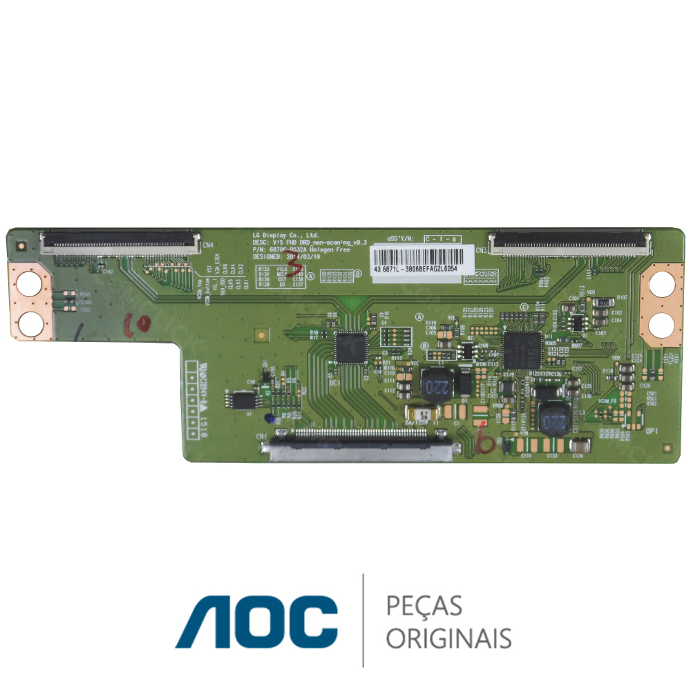 Placa T-con 6870C-0532A TV AOC LE43D1452